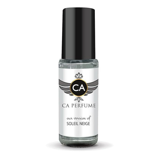 CA Perfume Impression of Soleil Neige Unisex Perfume Oil Amber Floral Scent Long Lasting Fragrance for Women and Men Travel Size Mini Perfume Sample TSA Ready Body Oil Roll-on 0.14 Fl Oz 4ml