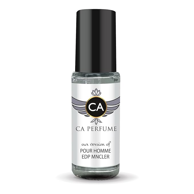 CA Perfume Impression of Pour Homme Edp Mncler for Men Perfume Oil Woody Aromatic Scent Long Lasting Cologne for Men Travel Size Mini Perfume Sample TSA Ready Body Oil Roll-on 0.14 Fl Oz 4ml