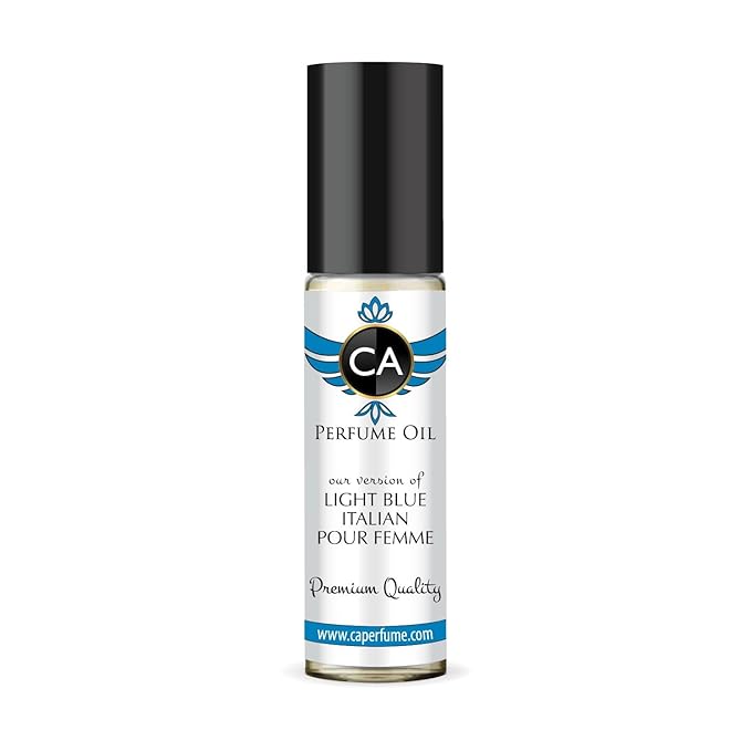 CA Perfume Impression of Light Blue Italian Pour Femme for Women Fragrance Oil Aromatic Green Scent Long Lasting Perfumes for Women Travel Size TSA Ready Mini Parfum Body Oil Roll-on 0.33 Fl Oz 10ml