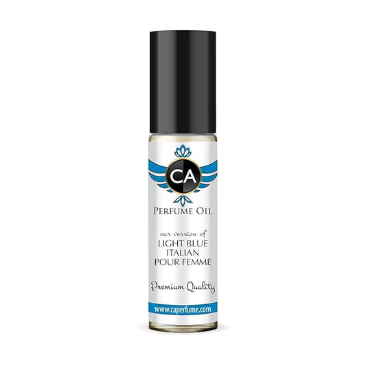 CA Perfume Impression of Light Blue Italian Pour Femme for Women Fragrance Oil Aromatic Green Scent Long Lasting Perfumes for Women Travel Size TSA Ready Mini Parfum Body Oil Roll-on 0.33 Fl Oz 10ml