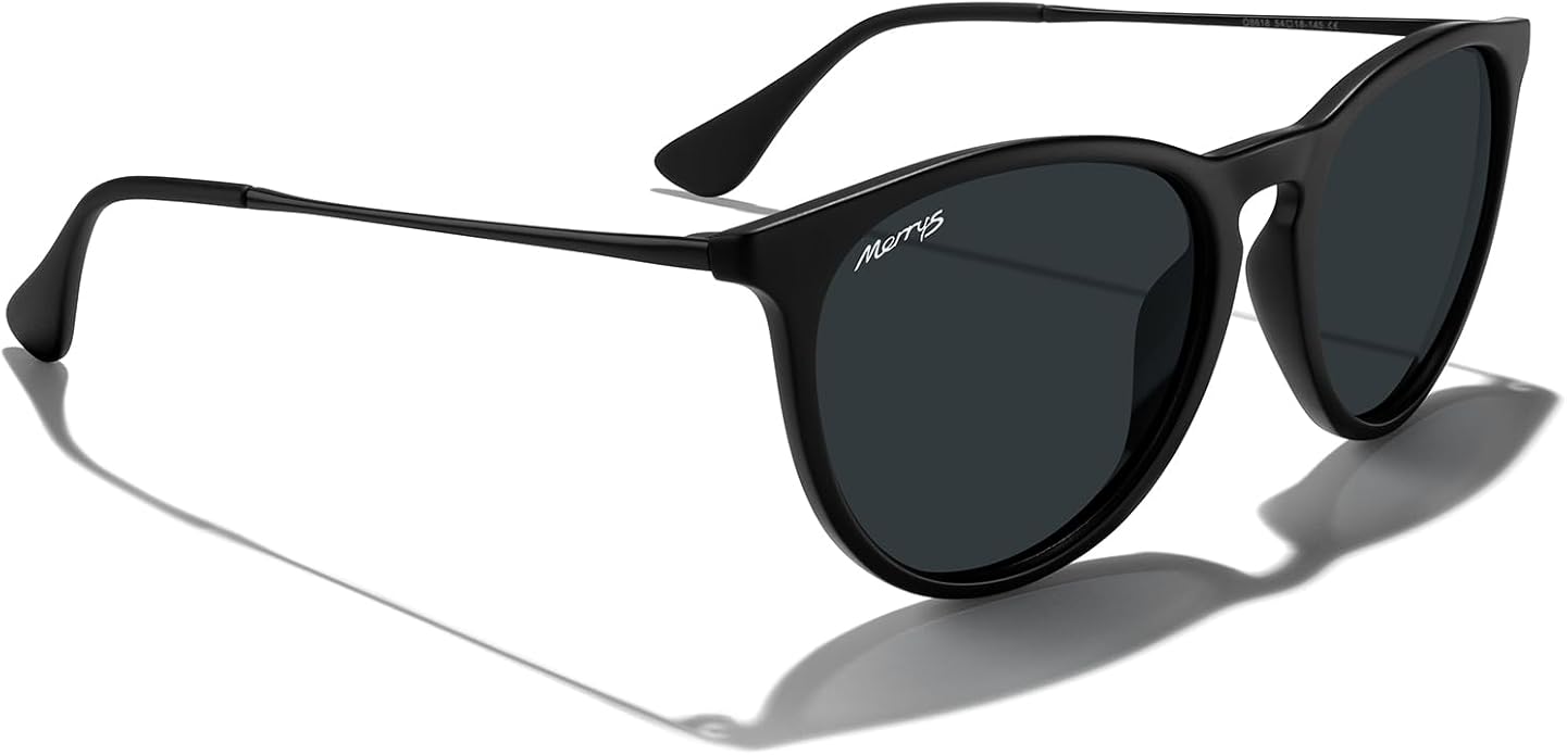 MERRY'S Vintage Polarized Sunglasses for Women Men Retro Round Mirrored Lens Sun glasses UV400