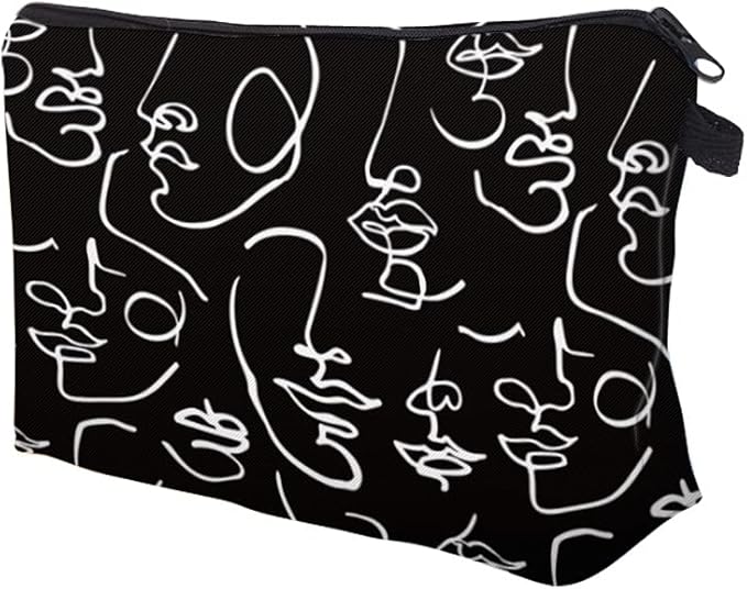 Deanfun Makeup Case Small, Cosmetic Zipper Bag Waterproof for Purse Mini, Women Cute Traveling Accessories Pouch for Ladies Thanksgiving Christmas Gifts(D2-55421)