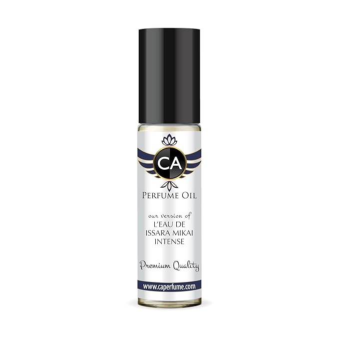 CA Perfume Impression of L'eau De Miyake Intense for Men Fragrance Oil Woody Scent Long Lasting Cologne for Men Travel Size TSA Ready Mini Parfum Body Oil Roll-on 0.33 Fl Oz 10ml