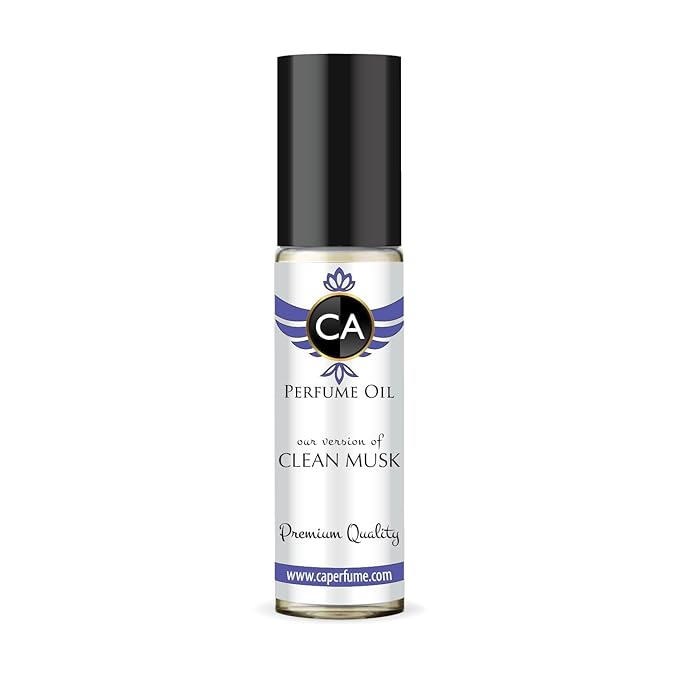 CA Perfume Impression of Clean Musk Unisex Eau De Parfum Musk Scent Long Lasting Unisex Fragrance Travel Size TSA Ready for Day and Night Wear 0.33 Fl Oz 10ml