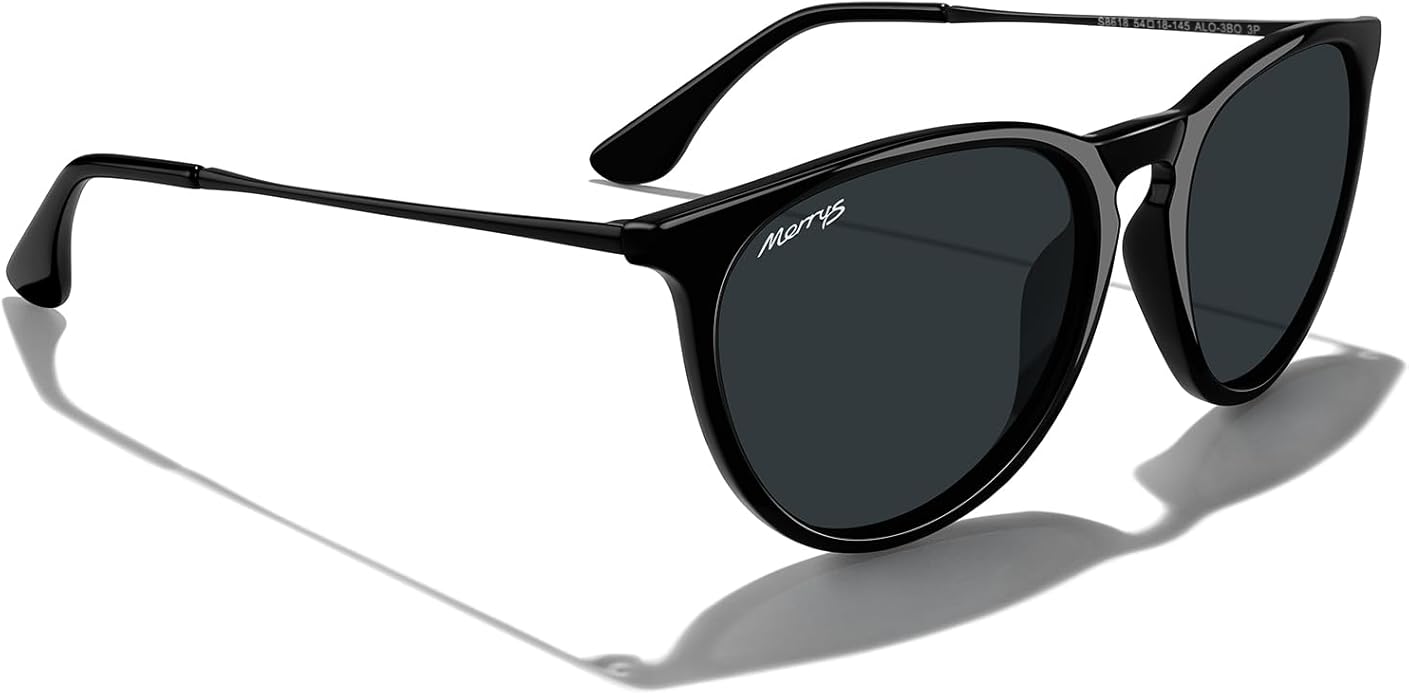 MERRY'S Vintage Polarized Sunglasses for Women Men Retro Round Mirrored Lens Sun glasses UV400