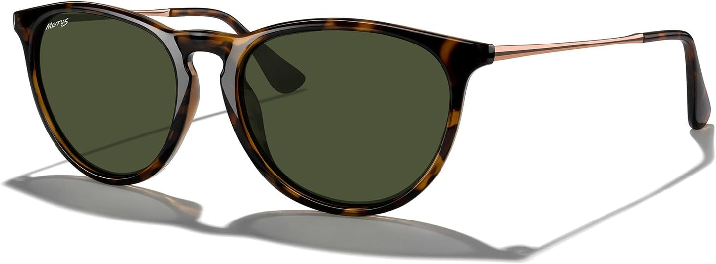 MERRY'S Vintage Polarized Sunglasses for Women Men Retro Round Mirrored Lens Sun glasses UV400