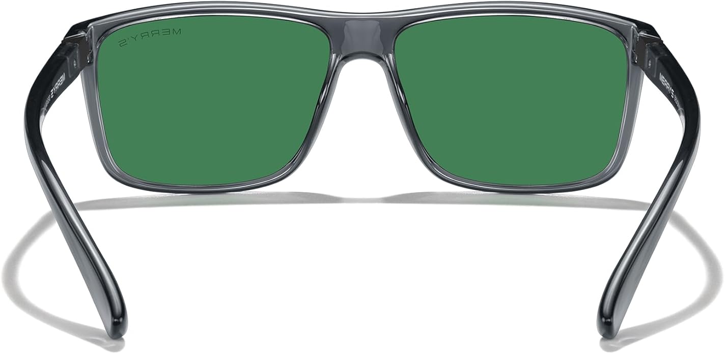 MERRY'S Rectangular Polarized Sports Sunglasses for Men Women Cycling Driving Fishing UV400 Protection S8225