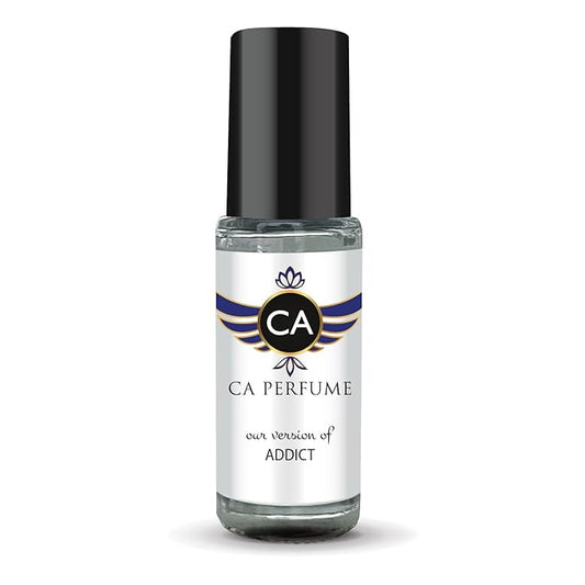 CA Perfume Impression of Addict for Women Perfume Oil Amber Floral Scent Long Lasting Perfumes for Women Travel Size Mini Perfume Sample TSA Ready Body Oil Roll-on 0.14 Fl Oz 4ml