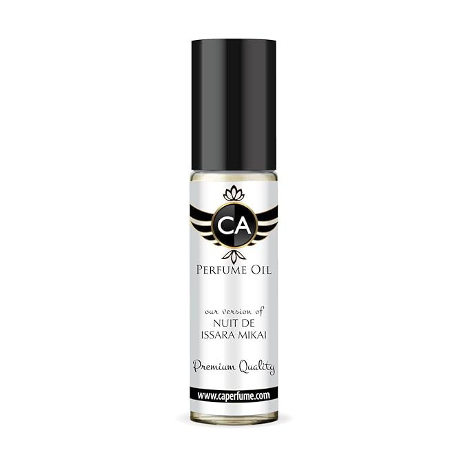 CA Perfume Impression of Nuit Miyake for Men Fragrance Oil Woody Spicy Scent Long Lasting Cologne for Men Travel Size TSA Ready Mini Parfum Body Oil Roll-on 0.33 Fl Oz 10ml