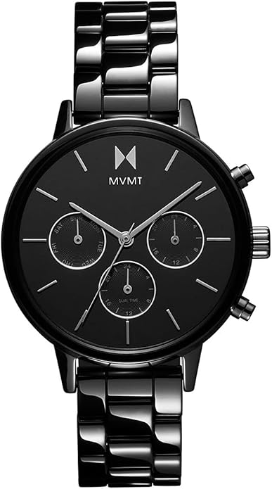 MVMT Nova - Dual Timezone Women’s Wristwatch - Minimalist Dress Watch for Women - 3 ATM/30 Meters Water-Resistant Timepiece - Stainless Steel Analog Women’s Watch with Interchangeable Bands - 38mm
