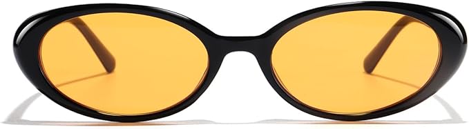 Oval Sunglasses for Women Men Fashion Small 90s Style Sun Glasses UV400