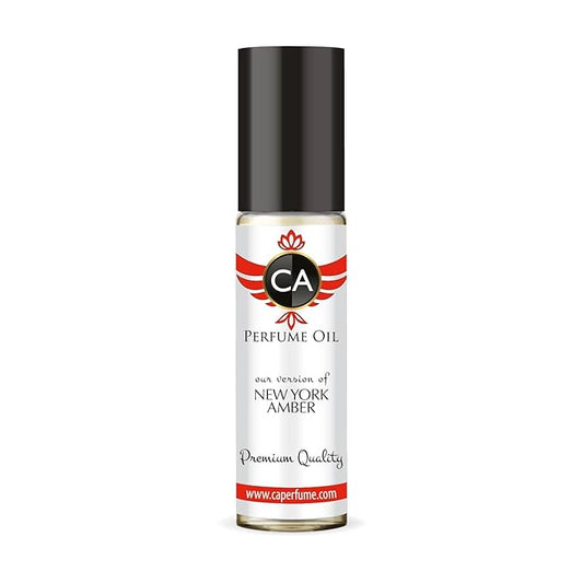 CA Perfume Impression of New York Amber Unisex Fragrance Oil Amber Woody Scent Long Lasting Perfumes for Women & Men Travel Size TSA Ready Mini Parfum Body Oil Roll-on 0.33 Fl Oz 10ml
