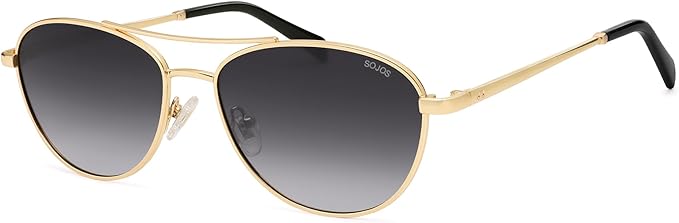 SOJOS Retro Polarized Aviator Sunglasses for Women Men Vintage 70s Style UV Protection Womens Mens Sun Glasses SJ1265