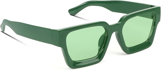 Trendy Square Sunglasses for Men Women Fashion Thick Rectangle Sun Glasses UV Protection Shades Designer Style