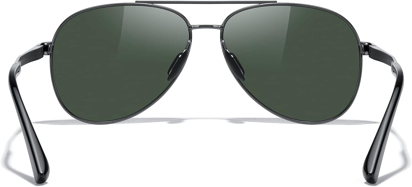 MERRY'S Aviator Sunglasses for Men Women - Polarized Driving Sun glasses Mirrored Lens UV 400 Protection 58 MM
