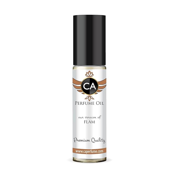 CA Perfume Impression of Flam Unisex Fragrance Oil Floral Woody Scent Long Lasting Perfumes for Women & Men Travel Size TSA Ready Mini Parfum Body Oil Roll-on 0.33 Fl Oz 10ml