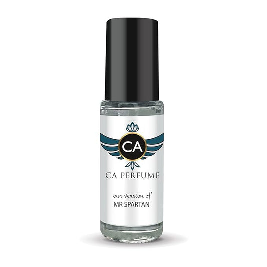 CA Perfume Impression of Mr. Spartan for Men Perfume Oil Aromatic Fougere Scent Long Lasting Cologne for Men Travel Size Mini Perfume Sample TSA Ready Body Oil Roll-on 0.14 Fl Oz 4ml