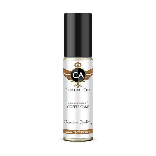 CA Perfume Originals Coffee Cake Unisex Fragrance Oil Gourmand Scent Long Lasting Perfumes for Women & Men Travel Size TSA Ready Mini Parfum Body Oil Roll-on 0.33 Fl Oz 10ml