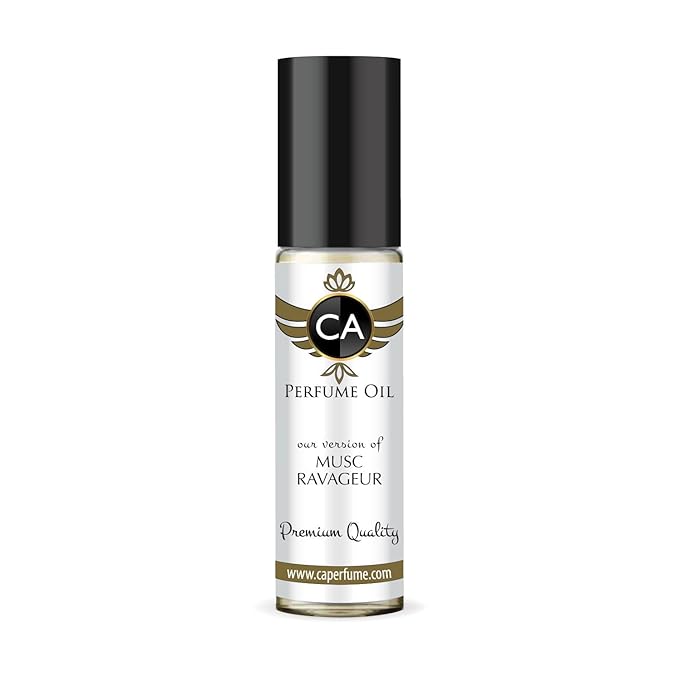 CA Perfume Impression of Musc Ravageur Unisex Fragrance Oil Amber Scent Long Lasting Perfumes for Women & Men Travel Size TSA Ready Mini Parfum Body Oil Roll-on 0.33 Fl Oz 10ml