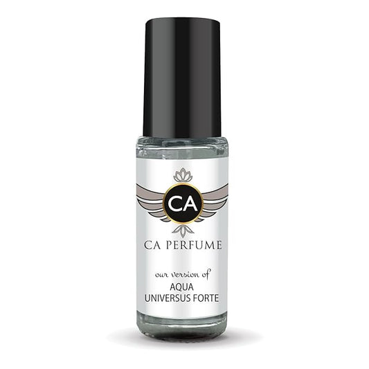 CA Perfume Impression of Aqua Universus Forte Unisex Perfume Oil Floral Woody Musk Long Lasting Fragrance for Women and Men Travel Size Mini Perfume Sample TSA Ready Body Oil Roll-on 0.14 Fl Oz 4ml
