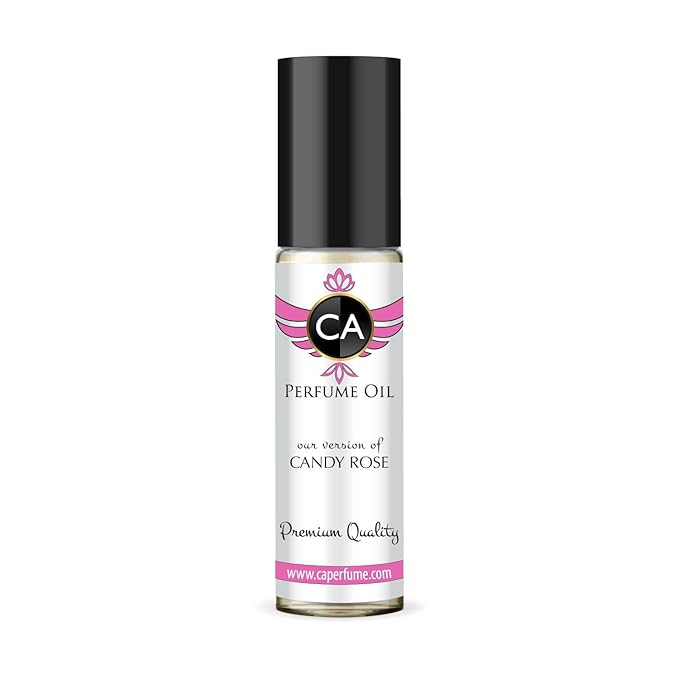 CA Perfume Impression of Candy Rose for Women Fragrance Oil Floral Fruity Scent Long Lasting Perfumes for Women Travel Size TSA Ready Mini Parfum Body Oil Roll-on 0.33 Fl Oz 10ml