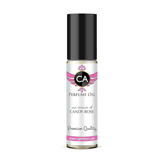 CA Perfume Impression of Candy Rose for Women Fragrance Oil Floral Fruity Scent Long Lasting Perfumes for Women Travel Size TSA Ready Mini Parfum Body Oil Roll-on 0.33 Fl Oz 10ml