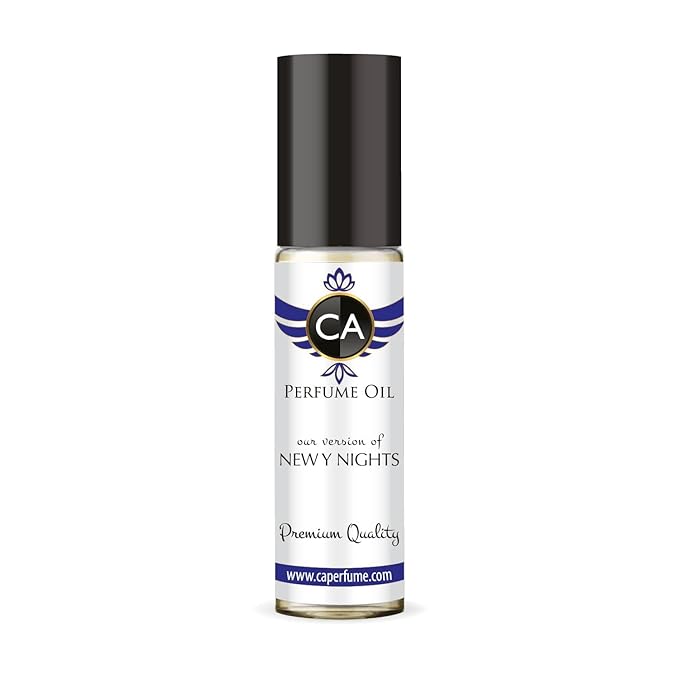 CA Perfume Impression of New Y Nights Unisex Fragrance Oil Amber Vanilla Scent Long Lasting Perfumes for Women & Men Travel Size TSA Ready Mini Parfum Body Oil Roll-on 0.33 Fl Oz 10ml