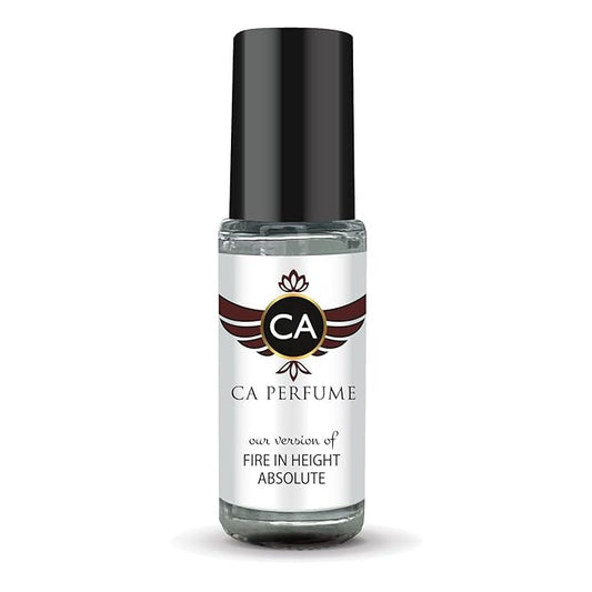 CA Perfume Impression of Fire in Height Absolute for Men Perfume Oil Woody Floral Musk Scent Long Lasting Cologne for Men Travel Size Mini Perfume Sample TSA Ready Body Oil Roll-on 0.14 Fl Oz 4ml
