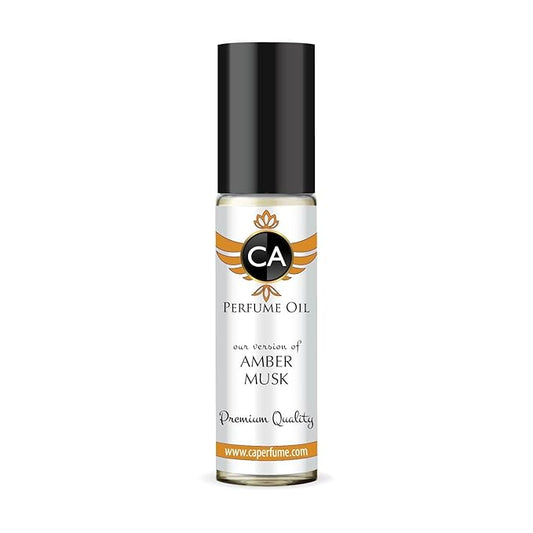 CA Perfume Impression of Amber Musk Unisex Fragrance Oil Amber Scent Long Lasting Perfumes for Women & Men Travel Size TSA Ready Mini Parfum Body Oil Roll-on 0.33 Fl Oz 10ml