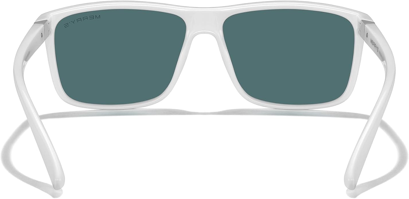 MERRY'S Rectangular Polarized Sports Sunglasses for Men Women Cycling Driving Fishing UV400 Protection S8225
