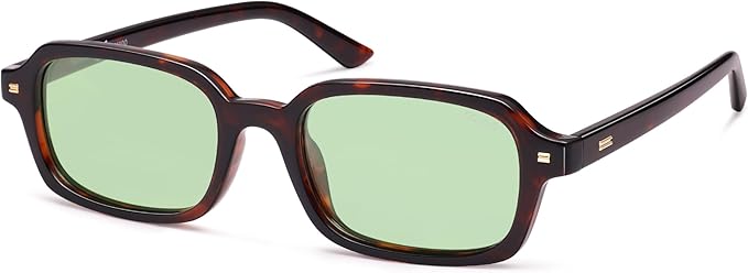 SOJOS Trendy Rectangle Polarized Sunglasses Womens Mens, Small Retro Fashion Thin Slim Square Sunnies SJ2610