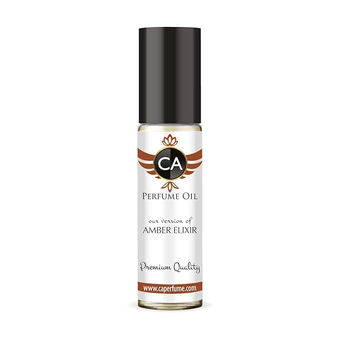 CA Perfume Impression of Amber Elixir for Women Fragrance Oil Amber Scent Long Lasting Perfumes for Women Travel Size TSA Ready Mini Parfum Body Oil Roll-on 0.33 Fl Oz 10ml