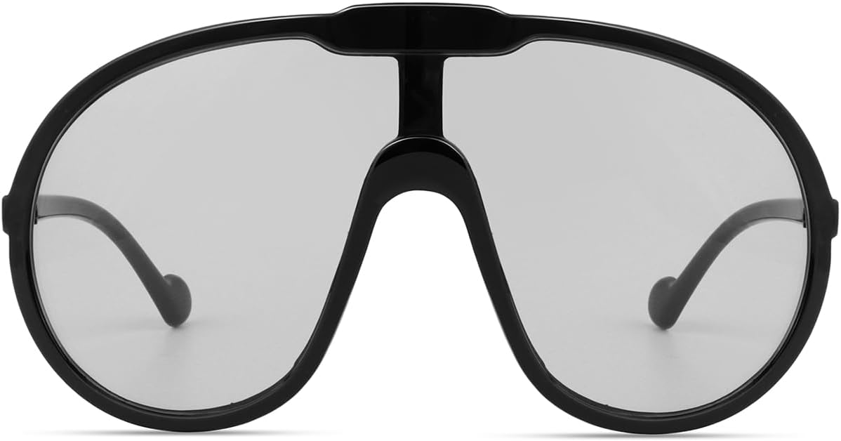 Trendy Oversized Sunglasses for Women Men Fashion Shield Aviator Sun Glasses UV400 Protection Goggles