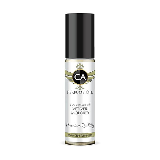 CA Perfume Impression of Vetiver Moloko Unisex Fragrance Oil Woody Scent Long Lasting Perfumes for Women & Men Travel Size TSA Ready Mini Parfum Body Oil Roll-on 0.33 Fl Oz 10ml