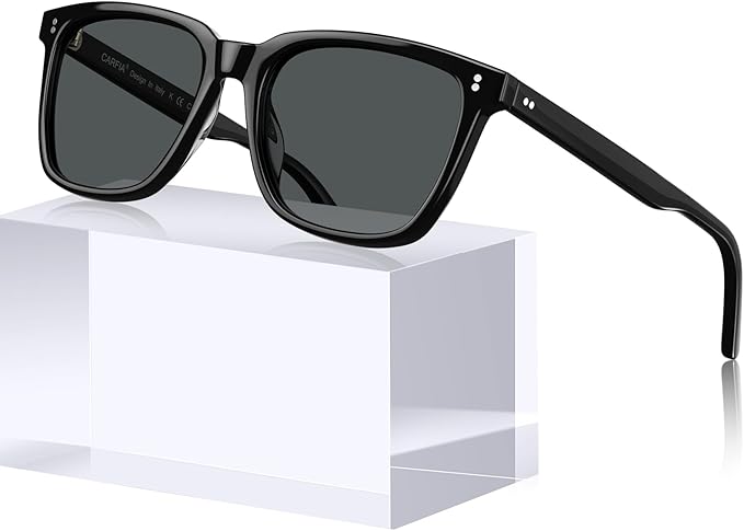 CARFIA Polarized Sunglasses for Women: Acetate, Small/Medium Size, UV400 Anti Glare CA5354