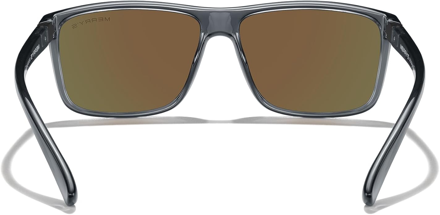 MERRY'S Rectangular Polarized Sports Sunglasses for Men Women Cycling Driving Fishing UV400 Protection S8225
