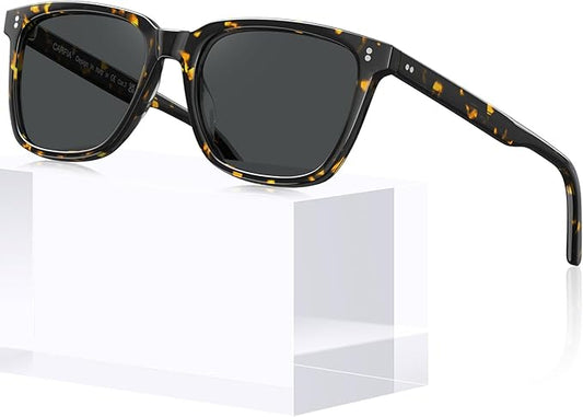CARFIA Polarized Sunglasses for Women: Acetate, Small/Medium Size, UV400 Anti Glare CA5354