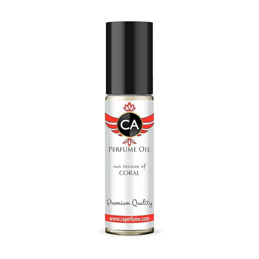 CA Perfume Impression of Coral for Women Fragrance Oil Floral Fruity Scent Long Lasting Perfumes for Women Travel Size TSA Ready Mini Parfum Body Oil Roll-on 0.33 Fl Oz 10ml