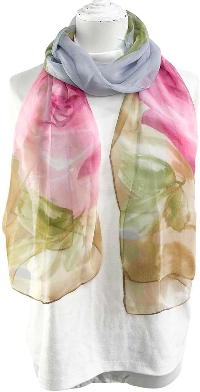 Xyueanlo Scarfs for Women Lightweight Fashion Floral Printed Scarves Neck Scarf Sunscreen Wraps Shawls
