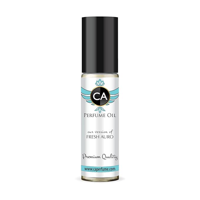 CA Perfume Originals Fresh Aura Unisex Fragrance Oil Aromatic Aquatic Scent Long Lasting Perfumes for Women & Men Travel Size TSA Ready Mini Parfum Body Oil Roll-on 0.33 Fl Oz 10ml