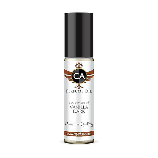 CA Perfume Impression of Vanilla Dark Unisex Eau De Parfum Amber Scent Long Lasting Unisex Fragrance Travel Size TSA Ready for Day and Night Wear 0.33 Fl Oz 10ml