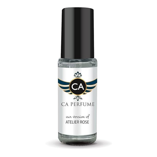 CA Perfume Impression of Atelier Rose Unisex Fragrance Oil Amber Floral Scent Long Lasting Perfumes for Women & Men Travel Size TSA Ready Mini Parfum Body Oil Roll-on 0.14 Fl Oz 4ml