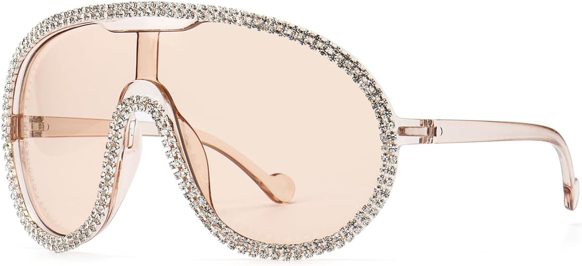 Trendy Oversized Sunglasses for Women Men Fashion Shield Aviator Sun Glasses UV400 Protection Goggles