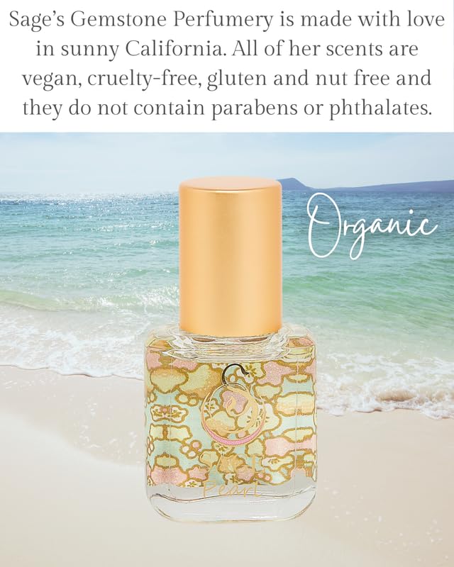 The Sage Lifestyle Pearl Roll On, Oil, Extract, Vanilla Perfume, Sandalwood, Vanilla Musk, Perfume for Women, Long Lasting, Clean, Soft Skin Fragrance, Artisan, Gourmand, 1/4 oz, Travel Size Parfum