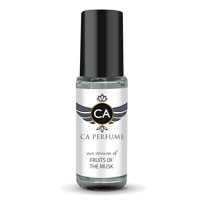 CA Perfume Impression of Fruits Of The Musk Unisex Perfume Oil Floral Fruity Scent Long Lasting Fragrance for Women and Men Travel Size Mini Perfume Sample TSA Ready Body Oil Roll-on 0.14 Fl Oz 4ml