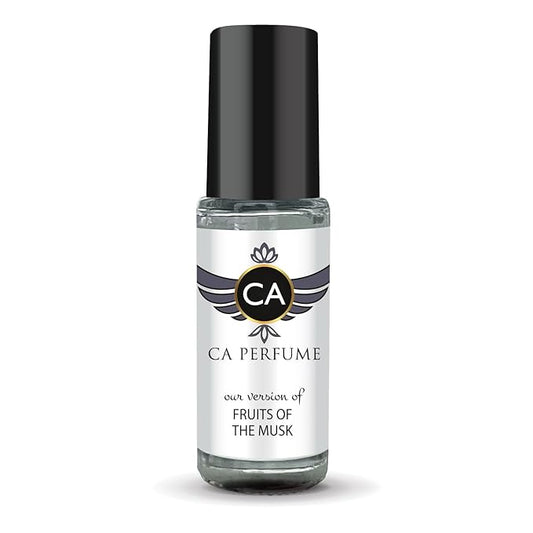 CA Perfume Impression of Fruits Of The Musk Unisex Perfume Oil Floral Fruity Scent Long Lasting Fragrance for Women and Men Travel Size Mini Perfume Sample TSA Ready Body Oil Roll-on 0.14 Fl Oz 4ml