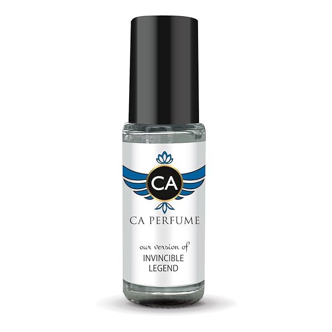 CA Perfume Impression of Invincible Legend for Men Perfume Oil Woody Aromatic Scent Long Lasting Cologne for Men Travel Size Mini Perfume Sample TSA Ready Body Oil Roll-on 0.14 Fl Oz 4ml