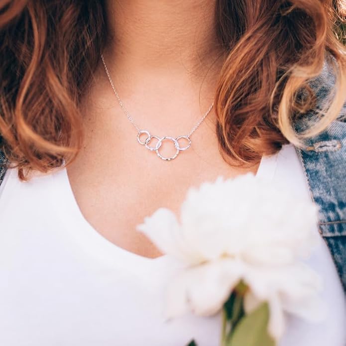 HOPE LOVE SHINE Mom Gift from Daughter - Sentimental, Meaningful Mother and Daughter Necklace, Jewelry, 14k Gold Plated Sterling Silver