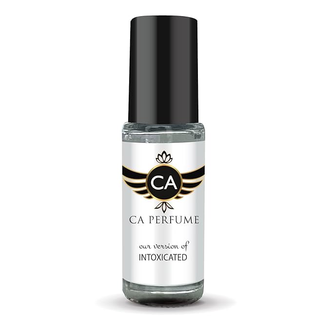 CA Perfume Impression of Intoxicated Unisex Fragrance Oil Aromatic Spicy Scent Long Lasting Perfumes for Women & Men Travel Size TSA Ready Mini Parfum Body Oil Roll-on 0.14 Fl Oz 4ml