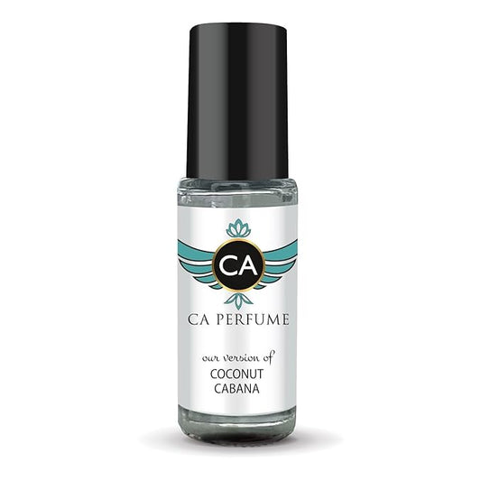 CA Perfume Originals Coconut Cabana for Women Fragrance Oil Floral Fruity Scent Long Lasting Perfumes for Women Travel Size TSA Ready Mini Parfum Body Oil Roll-on 0.14 Fl Oz 4ml
